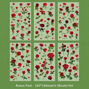Vintage Floral Stickers: Rose Past