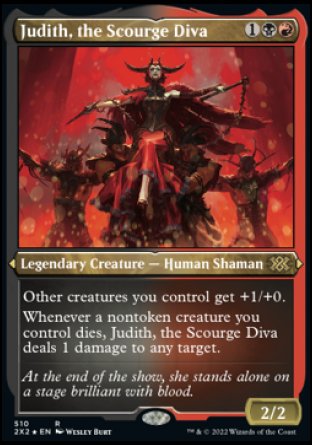(510) Magic The Gathering Double Masters 2022: Extras Single: Judith, the Scourge Diva  Rare