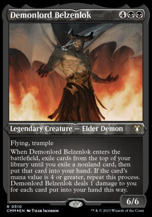(510) Magic The Gathering Commander Masters: Extras Single: Demonlord Belzenlok Holo Rare