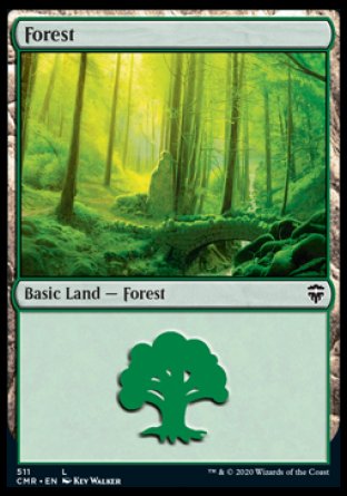 (511/361) Magic The Gathering Commander Legends: Extras Single: Forest (V.2)  Land