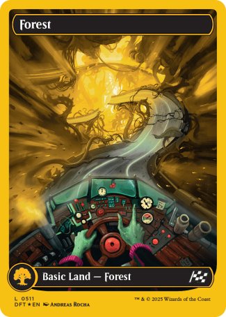 (511) Magic The Gathering Aetherdrift: First-Place Single: Forest (V.1)  Land