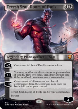 (512/361) Magic The Gathering Commander Legends: Extras Single: Tevesh Szat, Doom of Fools Holo Mythic