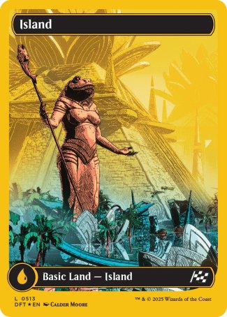 (513) Magic The Gathering Aetherdrift: First-Place Single: Island (V.2)  Land