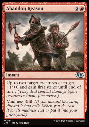 (513) Magic The Gathering Foundations Jumpstart Single: Abandon Reason  Uncommon