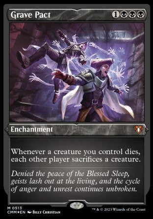 (513) Magic The Gathering Commander Masters: Extras Single: Grave Pact (V.1) Holo Mythic