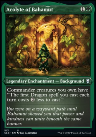 (513) Magic The Gathering Commander Legends: Battle for Baldur's Gate: Extras Single: Acolyte of Bahamut (V.1) Holo Uncommon
