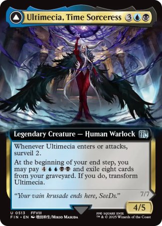 (513) Magic The Gathering Magic: The Gathering - FINAL FANTASY: Extras Single: Ultimecia, Time Sorceress // Ultimecia, Omnipotent  Uncommon