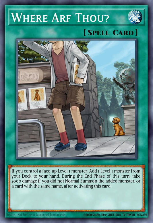 (028) YuGiOh TCG JUSH: Justice Hunters Single: Where Arf Thou?  Rare