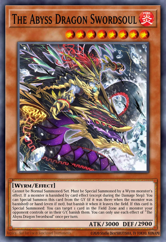 (167) YuGiOh TCG MP24: 25th Anniversary Tin: Dueling Mirrors Single: The Abyss Dragon Swordsoul  Ultra Rare