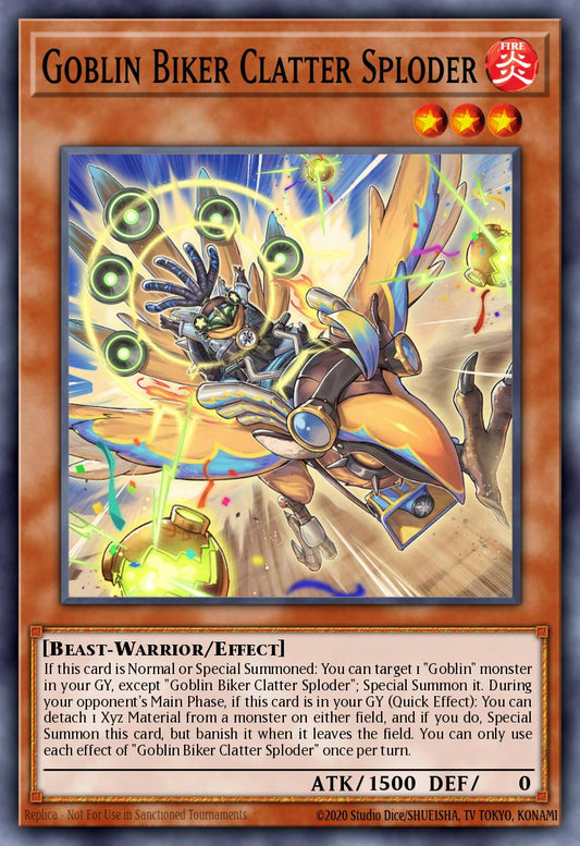 (009) YuGiOh TCG PHNI: Phantom Nightmare Single: Goblin Biker Clatter Sploder  Super Rare