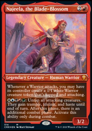 (514/361) Magic The Gathering Commander Legends: Extras Single: Najeela, the Blade-Blossom  Mythic