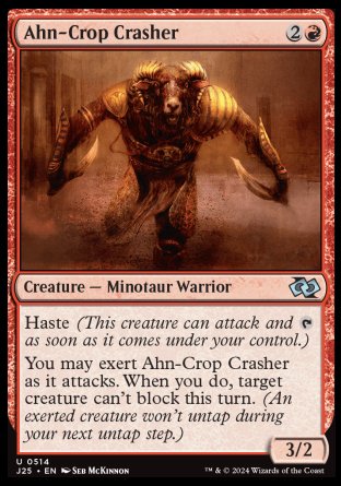 (514) Magic The Gathering Foundations Jumpstart Single: Ahn-Crop Crasher  Uncommon