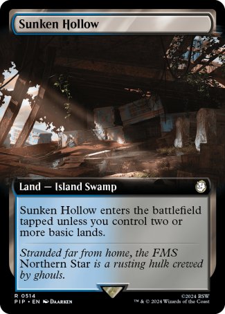 (514) Magic The Gathering Universes Beyond: Fallout: Extras Single: Sunken Hollow (V.1)  Holo Rare
