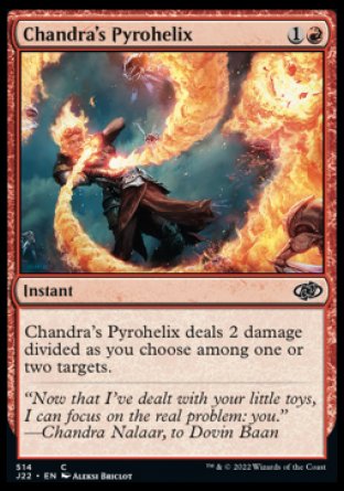 (514) Magic The Gathering Jumpstart 2022 Single: Chandra's Pyrohelix  Common