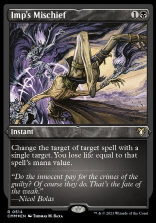 (514) Magic The Gathering Commander Masters: Extras Single: Imp's Mischief  Rare