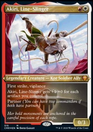 (515/361) Magic The Gathering Commander Legends: Extras Single: Akiri, Line-Slinger  Mythic