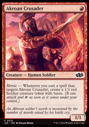 (515) Magic The Gathering Foundations Jumpstart Single: Akroan Crusader  Common