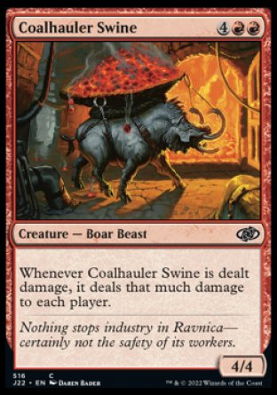 (516) Magic The Gathering Jumpstart 2022 Single: Coalhauler Swine  Common