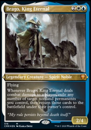 (516/361) Magic The Gathering Commander Legends: Extras Single: Brago, King Eternal Holo Mythic