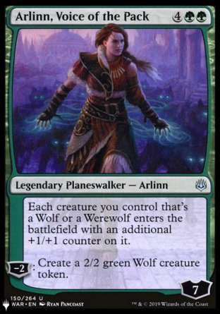 (150) Magic The Gathering The List Single: Arlinn, Voice of the Pack  Uncommon