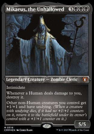 (516) Magic The Gathering Commander Masters: Extras Single: Mikaeus, the Unhallowed (V.1) Holo Mythic