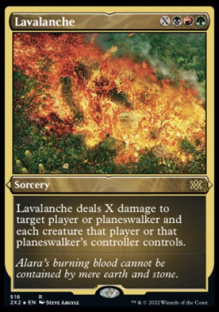 (516) Magic The Gathering Double Masters 2022: Extras Single: Lavalanche Holo Rare