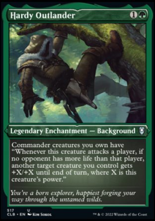 (517) Magic The Gathering Commander Legends: Battle for Baldur's Gate: Extras Single: Hardy Outlander (V.1)  Uncommon
