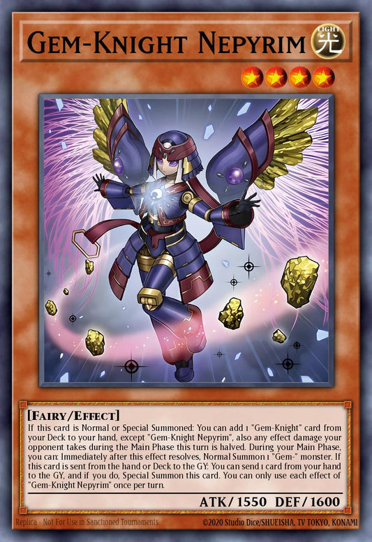 (021) YuGiOh TCG BLMM: Battles of Legend: Monster Mayhem Single: Gem-Knight Nepyrim (V.2 - Starlight Rare)  Starlight Rare