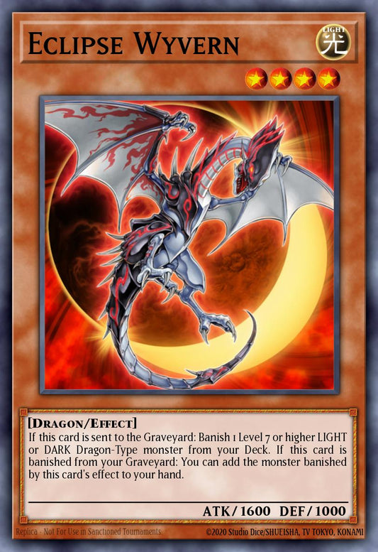 (177) YuGiOh TCG RA04: Quarter Century Stampede Single: Eclipse Wyvern (V.1 - Platinum Secret Rare)  Platinum Secret Rare