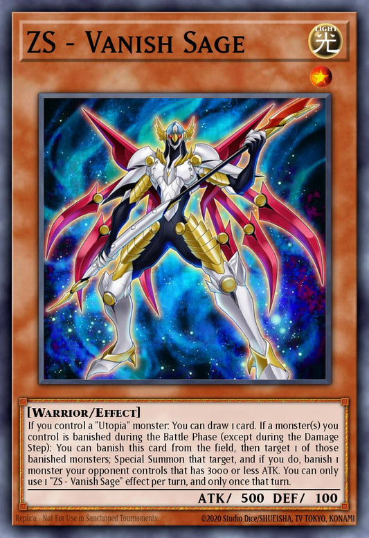 (001) YuGiOh TCG PRIO: Primal Origin Single: ZS - Vanish Sage  Common