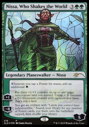 (518) Magic The Gathering Secret Lair Drop Series Single: Nissa, Who Shakes the World Holo Rare