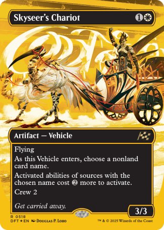 (518) Magic The Gathering Aetherdrift: First-Place Single: Skyseer's Chariot (V.2)  Rare