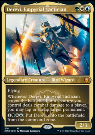(518/361) Magic The Gathering Commander Legends: Extras Single: Derevi, Empyrial Tactician Holo Mythic