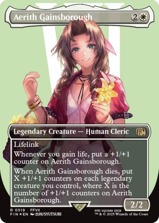 (519) Magic The Gathering Magic: The Gathering - FINAL FANTASY: Extras Single: Aerith Gainsborough (V.3)  Rare