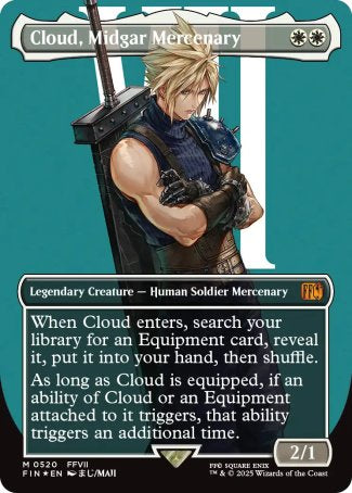 (520) Magic The Gathering Magic: The Gathering - FINAL FANTASY: Extras Single: Cloud, Midgar Mercenary (V.3) Holo Mythic