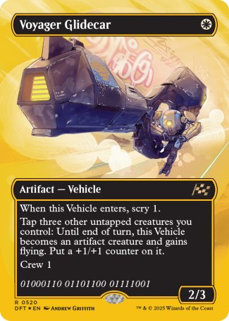 (520) Magic The Gathering Aetherdrift: First-Place Single: Voyager Glidecar (V.2)  Rare