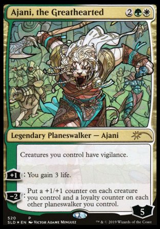 (520) Magic The Gathering Secret Lair Drop Series Single: Ajani, the Greathearted  Rare
