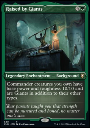 (520) Magic The Gathering Commander Legends: Battle for Baldur's Gate: Extras Single: Raised by Giants (V.1) Holo Rare