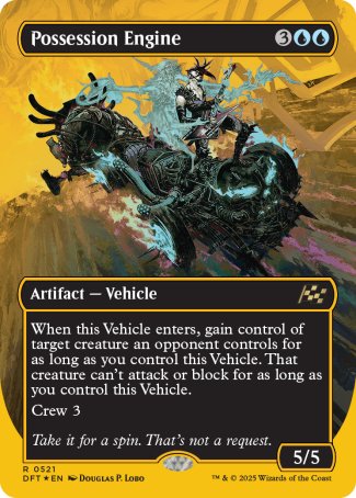 (521) Magic The Gathering Aetherdrift: First-Place Single: Possession Engine (V.2)  Rare
