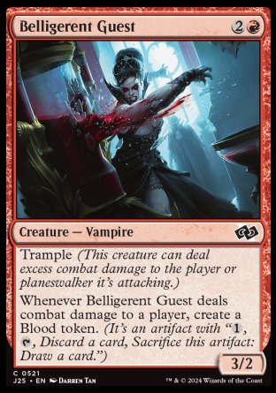(521) Magic The Gathering Foundations Jumpstart Single: Belligerent Guest  Common