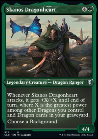 (521) Magic The Gathering Commander Legends: Battle for Baldur's Gate: Extras Single: Skanos Dragonheart (V.1) Holo Uncommon