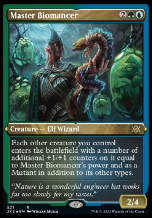 (521) Magic The Gathering Double Masters 2022: Extras Single: Master Biomancer  Rare
