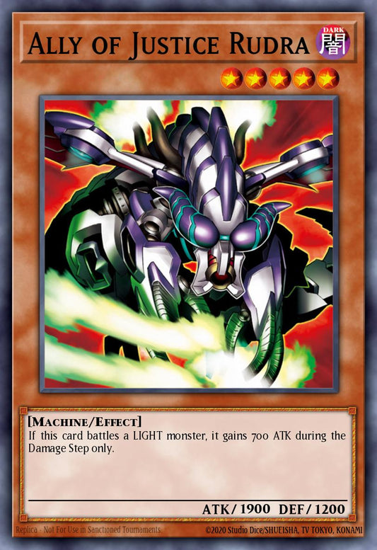 (079) YuGiOh TCG HAC1: Hidden Arsenal: Chapter 1 Single: Ally of Justice Rudra (V.1 - Common)  Common