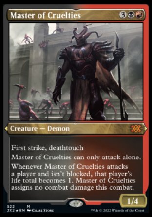 (522) Magic The Gathering Double Masters 2022: Extras Single: Master of Cruelties Holo Mythic