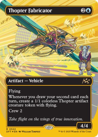 (522) Magic The Gathering Aetherdrift: First-Place Single: Thopter Fabricator (V.2)  Rare