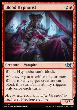 (522) Magic The Gathering Foundations Jumpstart Single: Blood Hypnotist  Uncommon