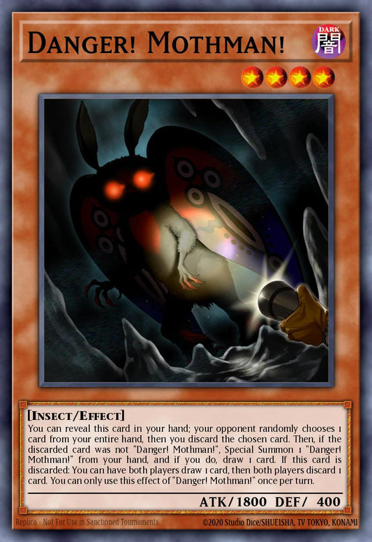(219) YuGiOh TCG MP19: 2019 Gold Sarcophagus Tin Mega Pack Single: Danger! Mothman!  Secret Rare