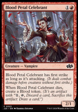 (523) Magic The Gathering Foundations Jumpstart Single: Blood Petal Celebrant  Common