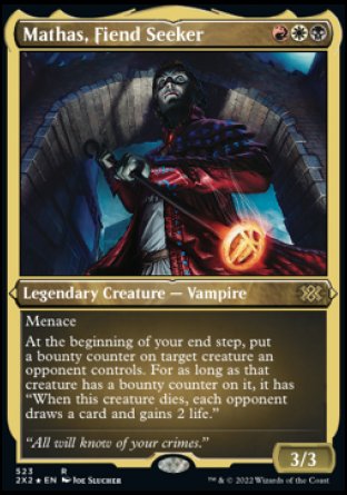 (523) Magic The Gathering Double Masters 2022: Extras Single: Mathas, Fiend Seeker  Rare