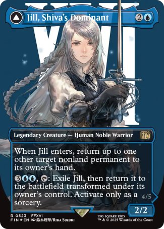 (523) Magic The Gathering Magic: The Gathering - FINAL FANTASY: Extras Single: Jill, Shiva's Dominant // Shiva, Warden of Ice (V.3)  Rare